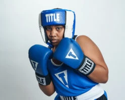 TITLE Boxing Aerovent Elite USA Boxing Competition Headgear – Open Face -Knockout Gear ACHEX1BL 1