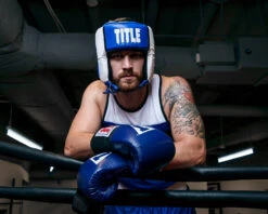 TITLE Boxing Aerovent Elite USA Boxing Competition Headgear – Open Face -Knockout Gear ACHEX1BL 2