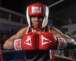 TITLE Boxing Aerovent Elite USA Boxing Competition Headgear – Open Face -Knockout Gear ACHEX1RDWH 1