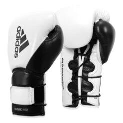 Adidas Hybrid 350 Elite Training Gloves -Knockout Gear ADIH350TG WH BK 2