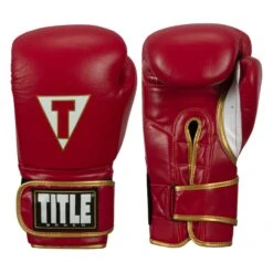 TITLE Boxeo Mexican Leather Bag Gloves Quatro 25 TITLE Boxeo Mexican Leather Bag Gloves Quatro -Knockout Gear BASBG4 RD WH 1