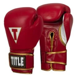 TITLE Boxeo Mexican Leather Bag Gloves Quatro 27 TITLE Boxeo Mexican Leather Bag Gloves Quatro -Knockout Gear BASBG4 RD WH 2