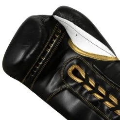 TITLE Boxeo Mexican Leather Lace Training Gloves Quatro -Knockout Gear BATGL4 BK WH 5