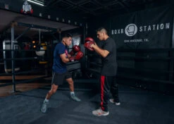 TITLE Boxing Blood Red Leather Punch Mitts 15 TITLE Boxing Blood Red Leather Punch Mitts -Knockout Gear BRMMPMRD 5