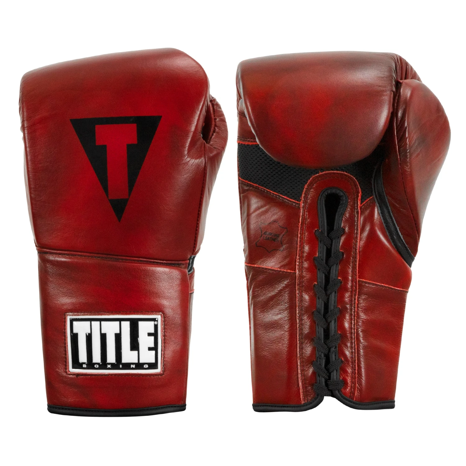 TITLE Boxing Blood Red Leather Sparring Gloves 3 TITLE Boxing Blood Red Leather Sparring Gloves