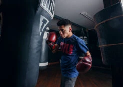 TITLE Boxing Blood Red Leather Training Gloves 17 TITLE Boxing Blood Red Leather Training Gloves -Knockout Gear BRTGRD 4