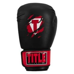 TITLE Classic Shredded Boxing Gloves 37 TITLE Classic Shredded Boxing Gloves -Knockout Gear CABG10 BK RD 03