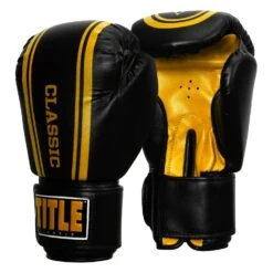 TITLE Classic Speed Boxing Gloves 24 TITLE Classic Speed Boxing Gloves -Knockout Gear CABG12 BK GD 2