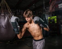 TITLE Boxing Combat Bag Gloves -Knockout Gear COMBGGRBK 2