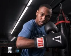 TITLE Classic Fitness Boxing Gloves 33 TITLE Classic Fitness Boxing Gloves -Knockout Gear CRBG BKWH