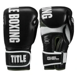 TITLE Boxing Gel Soft Strike Bag Gloves -Knockout Gear CSSGBG1 BK GN 01