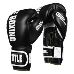 TITLE Boxing Gel Soft Strike Bag Gloves -Knockout Gear CSSGBG1 BK GN 02