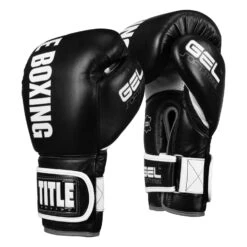 TITLE Boxing Gel Soft Strike Bag Gloves -Knockout Gear CSSGBG1 BK GR 02