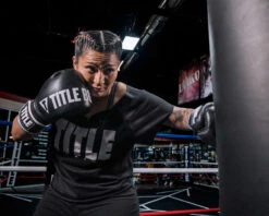 TITLE Boxing Gel Soft Strike Bag Gloves -Knockout Gear CSSGBG1 BK BL