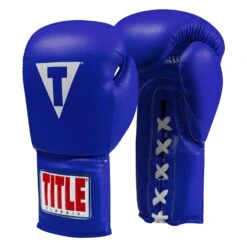 TITLE Classic Leather Lace Training Gloves 2.0 -Knockout Gear CTSGL2 BL 02