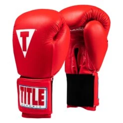 TITLE Classic Leather Elastic Training Gloves 2.0 37 TITLE Classic Leather Elastic Training Gloves 2.0 -Knockout Gear CTSGV2 RD 02