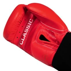 TITLE Classic Leather Elastic Training Gloves 2.0 40 TITLE Classic Leather Elastic Training Gloves 2.0 -Knockout Gear CTSGV2 RD 05