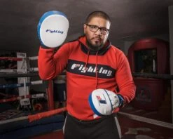 Fighting Freedom Leather Focus Mitts -Knockout Gear FLFM2 WH