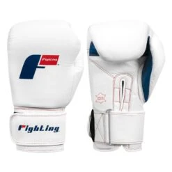 Fighting Leather Heavy Bag Gloves -Knockout Gear FLHBG2 WH 1