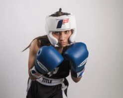 Fighting USA Boxing Competition Headgear With Cheeks -Knockout Gear FSUCH WH