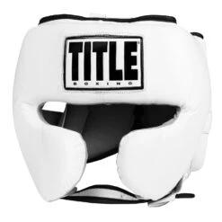 TITLE Boxing Leather Sparring Headgear 40 TITLE Boxing Leather Sparring Headgear -Knockout Gear FTHG WH 2