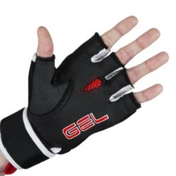 TITLE Boxing Gel Rage Fist Wrap Gloves -Knockout Gear GRFWG BK RD 2