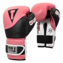 TITLE Boxing Gel Suspense Training Gloves 34 TITLE Boxing Gel Suspense Training Gloves -Knockout Gear GSTGE PK BK 02