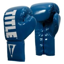 TITLE Boxing Inferno Intensity Lace Training Gloves -Knockout Gear ITGLI BL WH 002