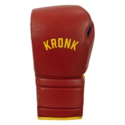 KRONK Boxing Gym Lace-Up Training Gloves 14 KRONK Boxing Gym Lace-Up Training Gloves -Knockout Gear KNKSG RD GD 3
