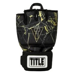 TITLE Boxing Defender Sublimated Glove Wraps -Knockout Gear KSGW BK GD 3