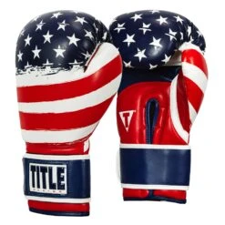 TITLE Boxing Liberty Bag Gloves -Knockout Gear LBTBG RD WH BL 2