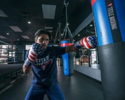 TITLE Boxing Liberty Bag Gloves -Knockout Gear LBTBGRDWHBL 2