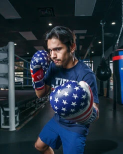 TITLE Boxing Liberty Bag Gloves -Knockout Gear LBTBGRDWHBL 3