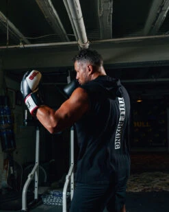 TITLE Boxing Outline Sleeveless Hoodie -Knockout Gear LTA3BK 2