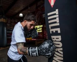 TITLE Boxing Spark Bag Gloves 18 TITLE Boxing Spark Bag Gloves -Knockout Gear OASPBGWHBK 4