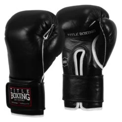 TITLE Boxing Old School Leather Bag Gloves 2.0 21 TITLE Boxing Old School Leather Bag Gloves 2.0 -Knockout Gear OSLBG2 BK 02
