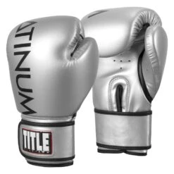 TITLE Platinum Prolific Boxing Bag Gloves -Knockout Gear PLBG SV BK 2