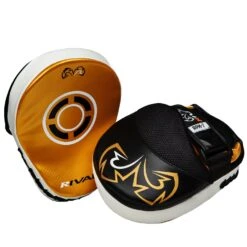 Rival Boxing Curved Punch Mitts 19 Rival Boxing Curved Punch Mitts -Knockout Gear RPM7 BK GD 3