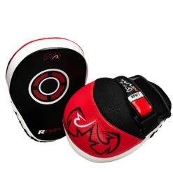 Rival Boxing Curved Punch Mitts 22 Rival Boxing Curved Punch Mitts -Knockout Gear RPM7 BK RD 3
