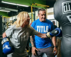 TITLE Boxing Rock Steady Leather Training Gloves 24 TITLE Boxing Rock Steady Leather Training Gloves -Knockout Gear RSBVLTTGBL 7