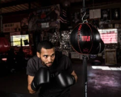 TITLE Boxing Retro Style Leather Double End Bag 11 TITLE Boxing Retro Style Leather Double End Bag -Knockout Gear RSLDEB BKRD