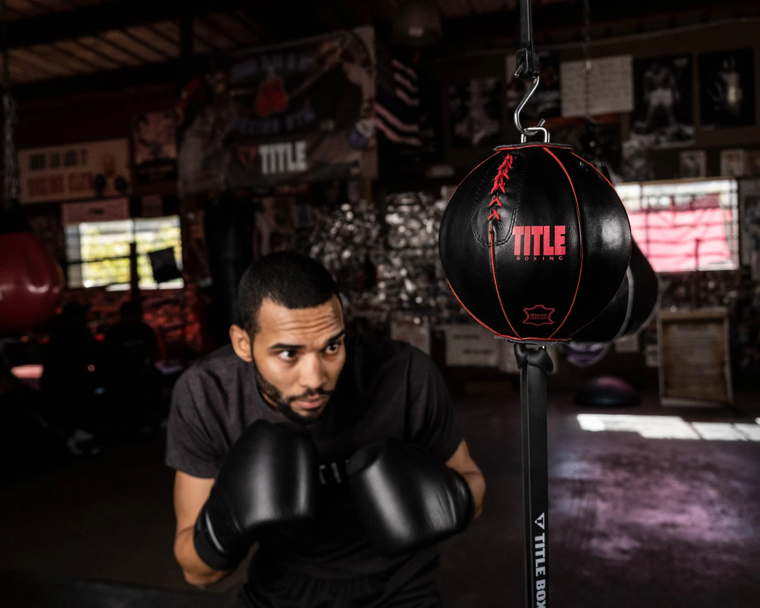 TITLE Boxing Retro Style Leather Double End Bag 6 TITLE Boxing Retro Style Leather Double End Bag - Image 4