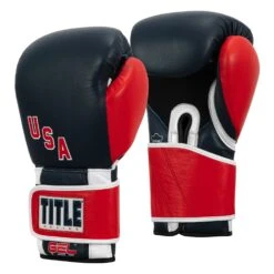 TITLE Boxing Sugar Ray Leonard 1976 Montreal Special Edition Leather Training Gloves 14 TITLE Boxing Sugar Ray Leonard 1976 Montreal Special Edition Leather Training Gloves -Knockout Gear SRLOTG 2