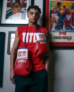 TITLE Boxing Sugar Ray Leonard Signature Leather Sparring Gloves 21 TITLE Boxing Sugar Ray Leonard Signature Leather Sparring Gloves -Knockout Gear SRLSLSG 4 2