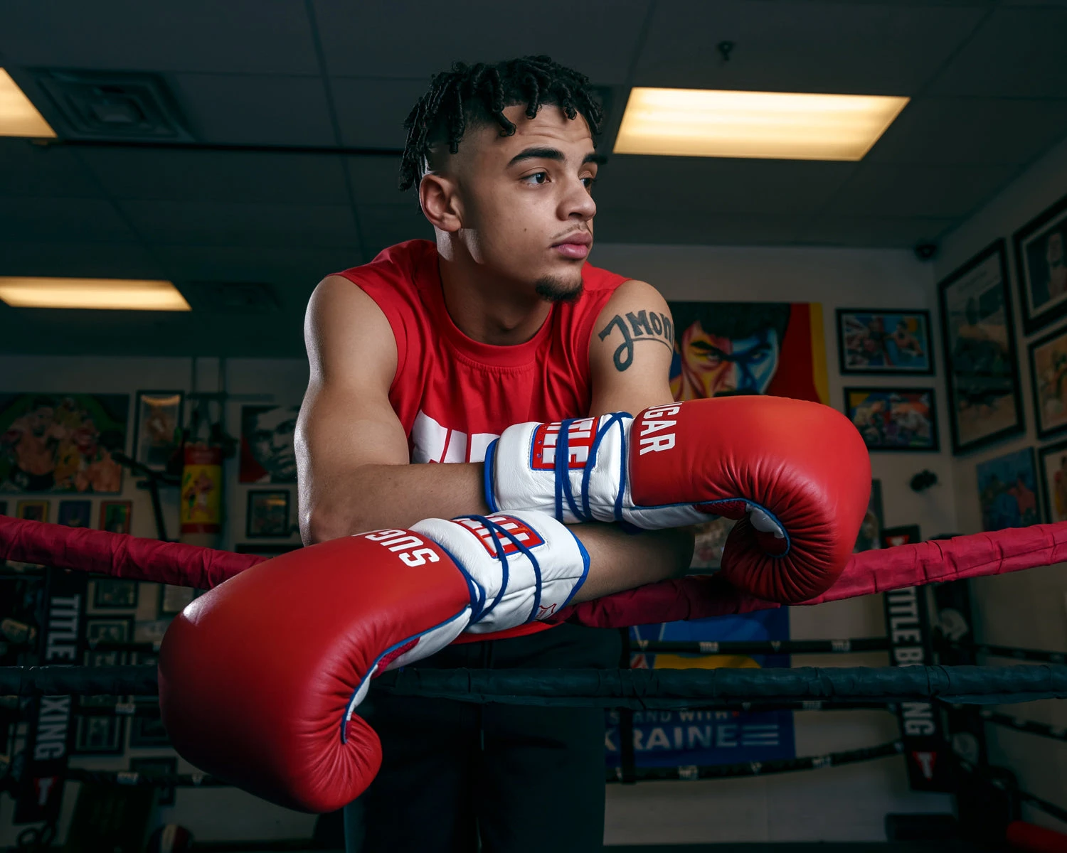 TITLE Boxing Sugar Ray Leonard Signature Leather Sparring Gloves 13 TITLE Boxing Sugar Ray Leonard Signature Leather Sparring Gloves - Image 11