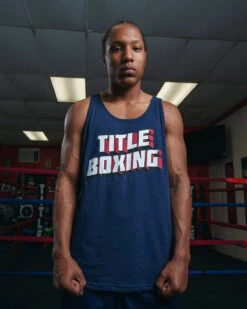 TITLE Boxing Vintage Block Logo Tank 17 TITLE Boxing Vintage Block Logo Tank -Knockout Gear TBCT140NV 1