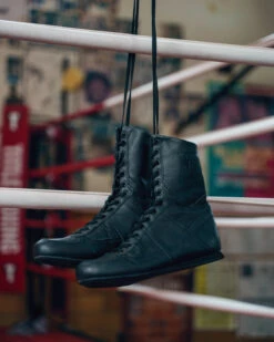 TITLE Boxing High-Top Leather Boxing Shoes -Knockout Gear TBS42BK 1 3f60fd67 4a8b 445d 92e3 d336f7933e5b