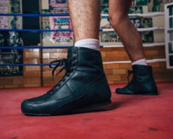 TITLE Boxing Old School Leather Boxing Shoes -Knockout Gear TBS43BK 1 f16a3127 8933 40a4 b2e1 80dcadb7287b