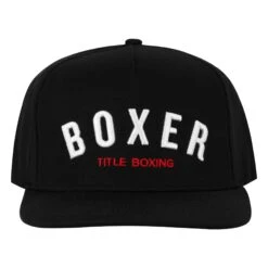 TITLE Boxing Boxer Flat Bill Snapback Cap 9 TITLE Boxing Boxer Flat Bill Snapback Cap -Knockout Gear TCAP81 BK 2
