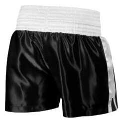 TITLE Boxing Professional Women’s Satin Striped Boxing Trunks -Knockout Gear TPBTW2 BK WH 3